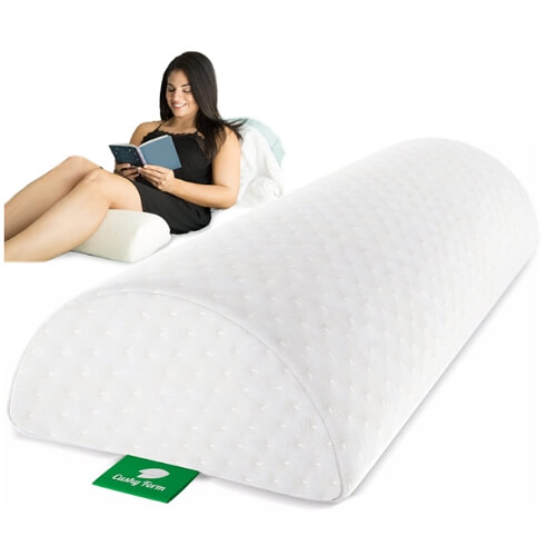 01. Cushy Form Bolster Pillow for Lumbar and Leg Support