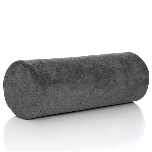 03. Bamboo Round Cervical Roll Cylinder Bolster Pillow with Removable Washable Cover
