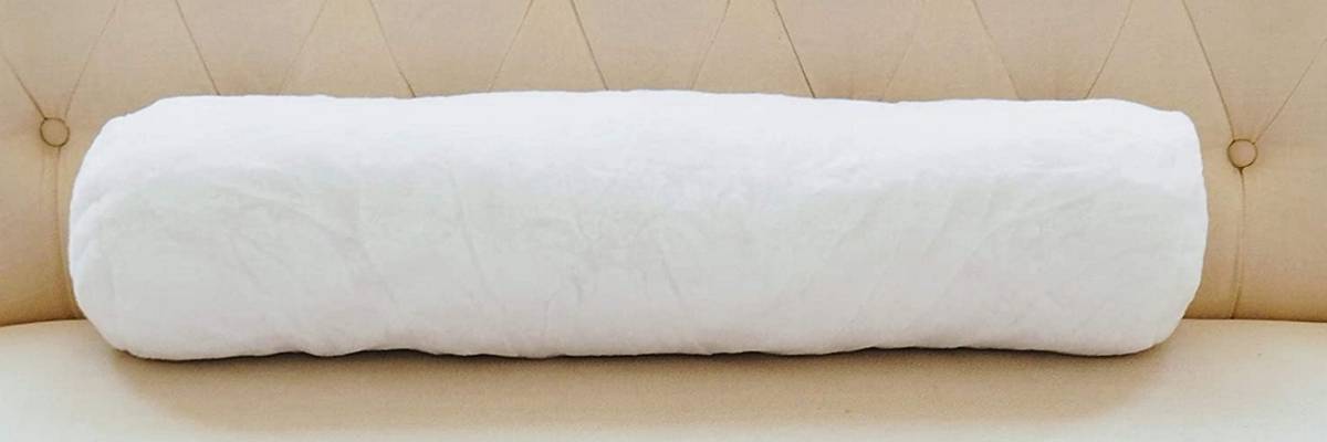 bolster pillow in white cover