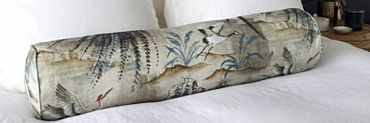 bolster pillow in asian style