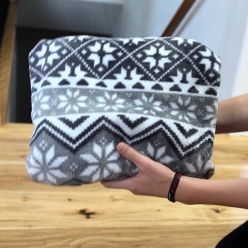 how to fold a blanket into a pillow