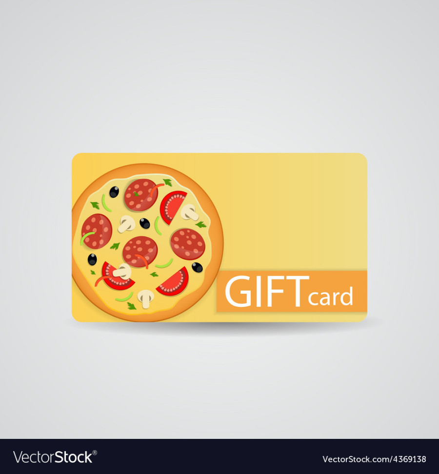 Abstract beautiful pizza gift card design Vector Image