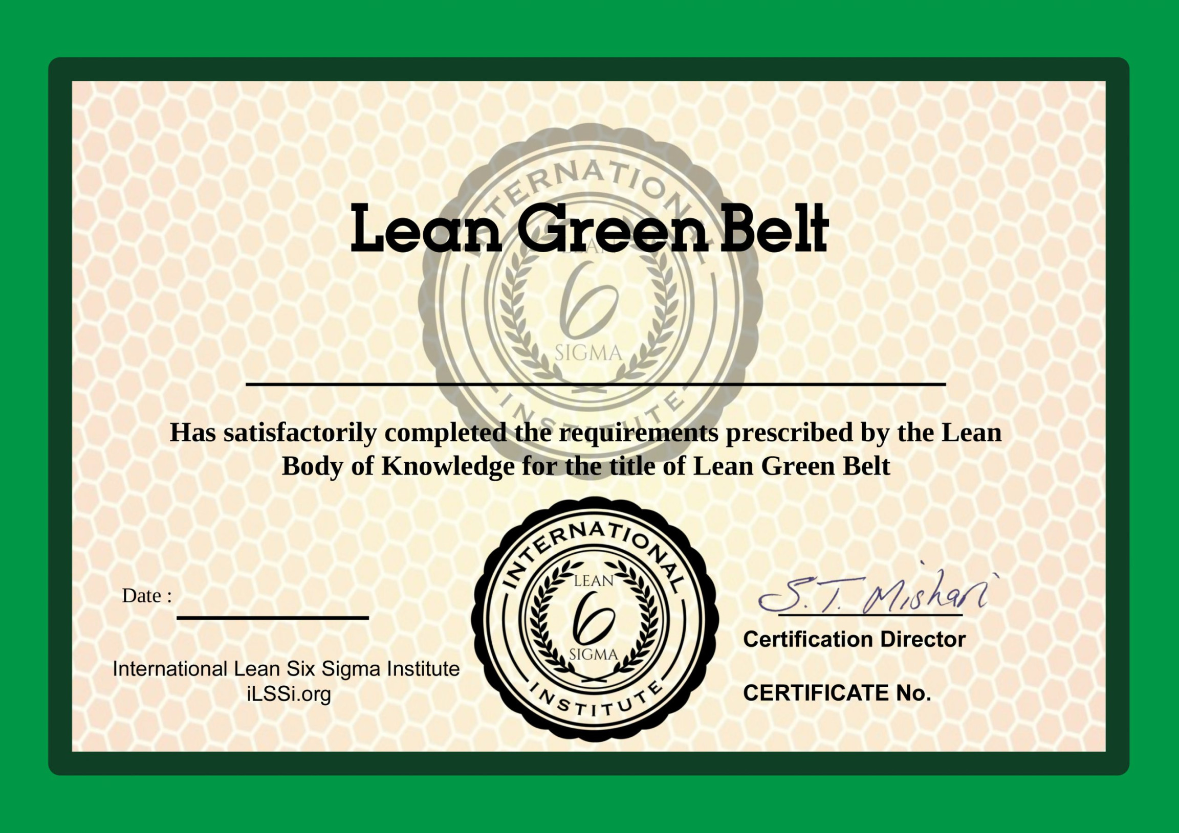 Dutch_Lean-Green-Belt-Template-Certificate  International Lean