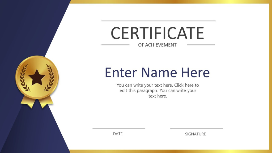 Free Certificate Template for PowerPoint & Google Slides