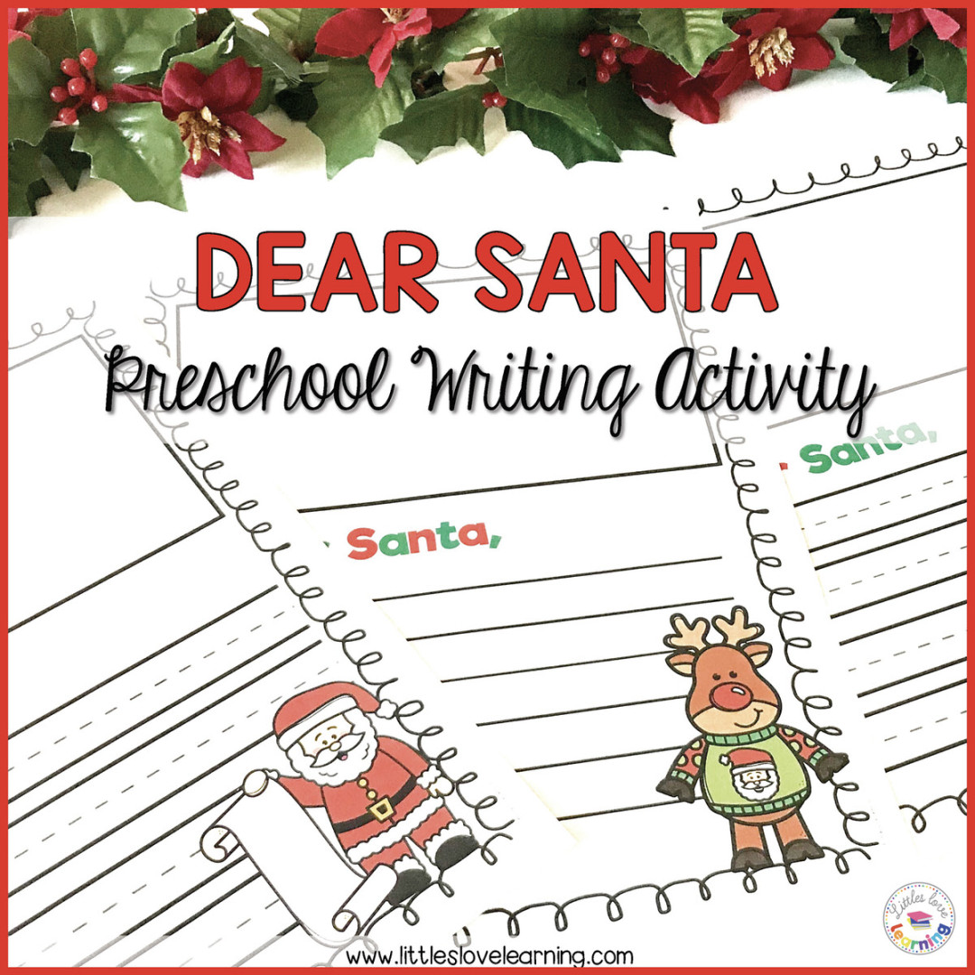 FREE Dear Santa Letter Template (Printable) for Preschool