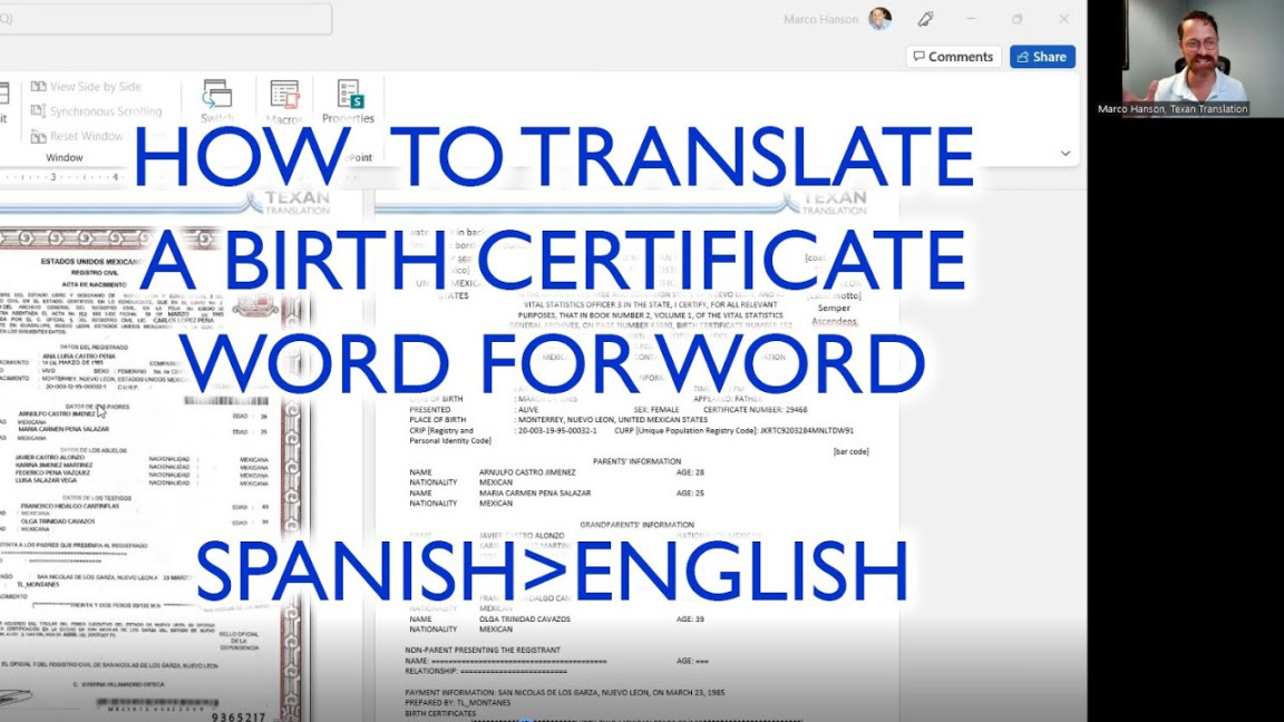 How to Translate a Birth Certificate for USCIS: Spanish to English