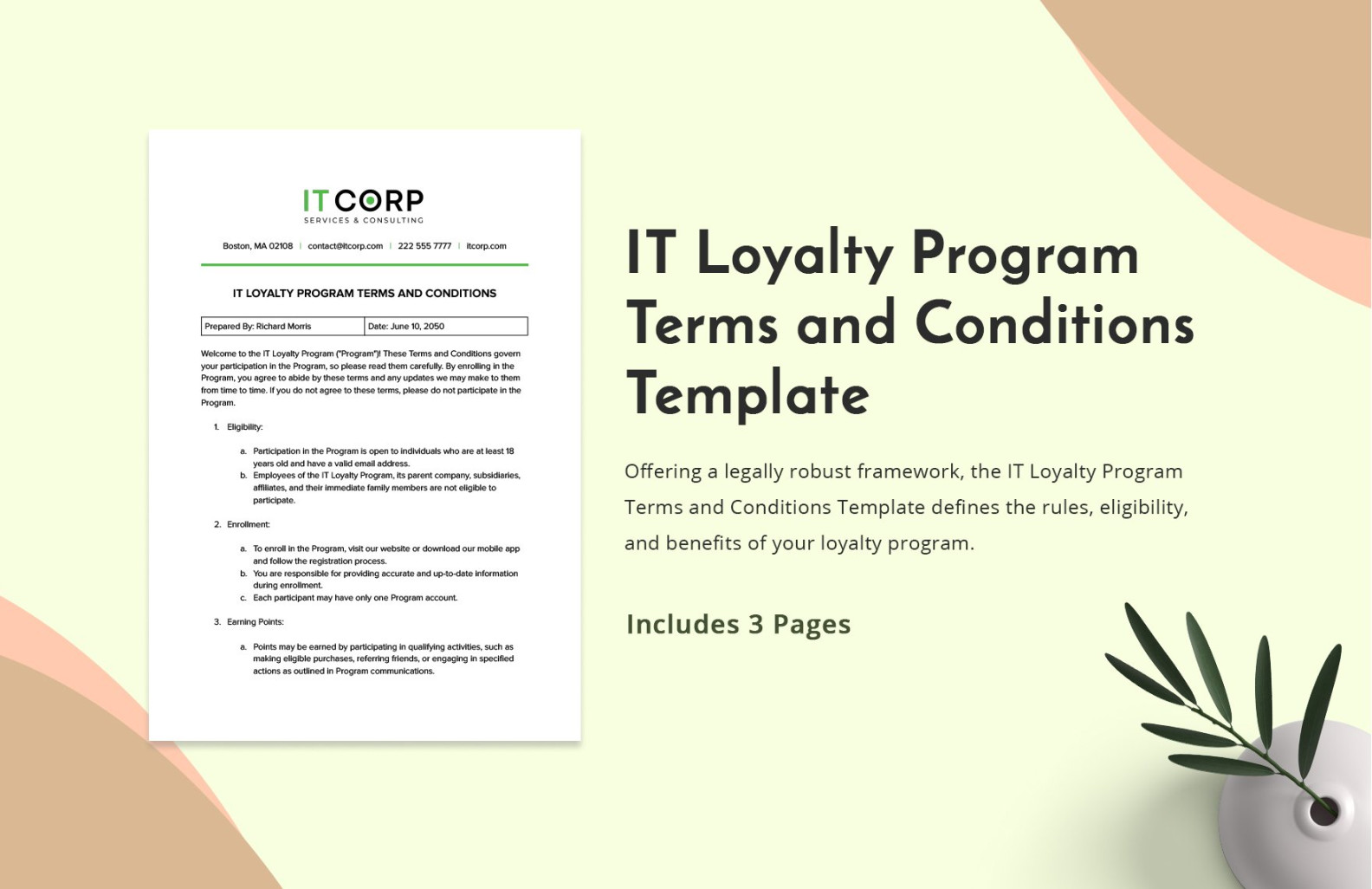 IT Loyalty Program Terms and Conditions Template in Word, PDF