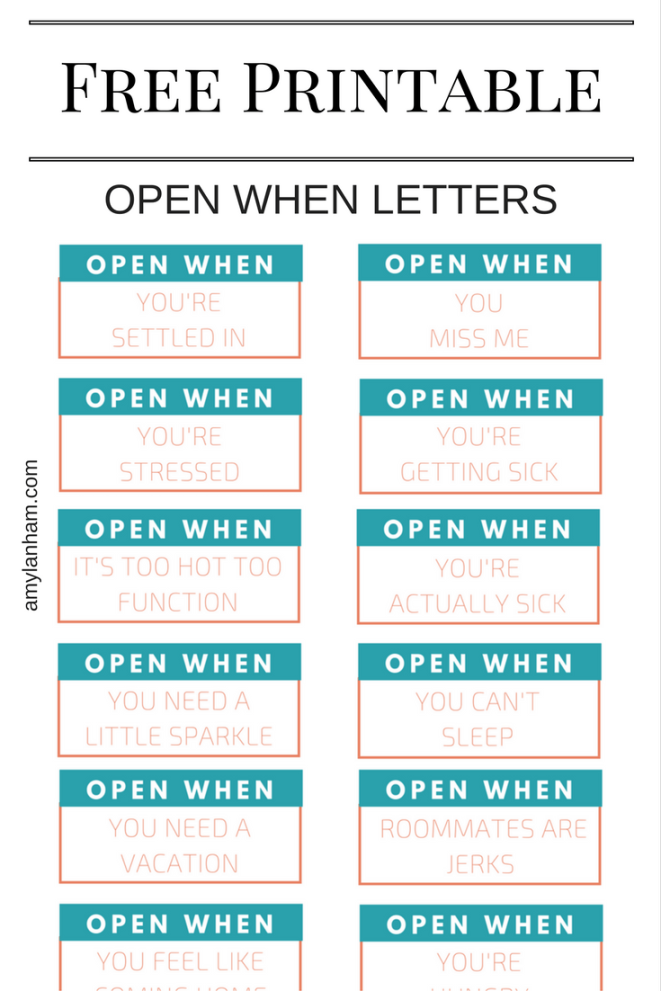 Open When Printable