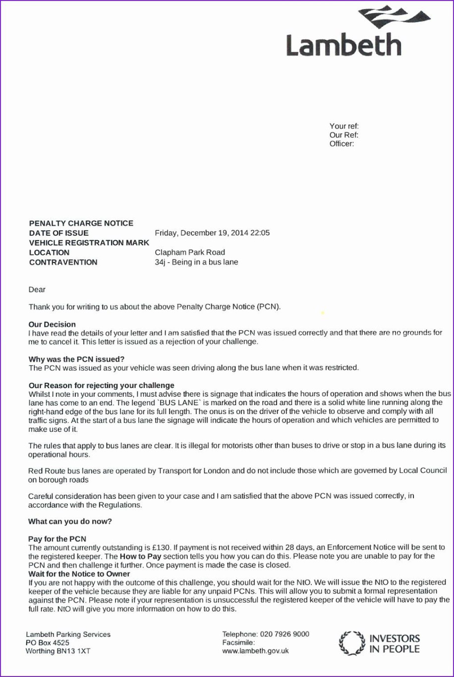 Pcn Appeal Letter Template Northants Bjwapa Best Of Sample