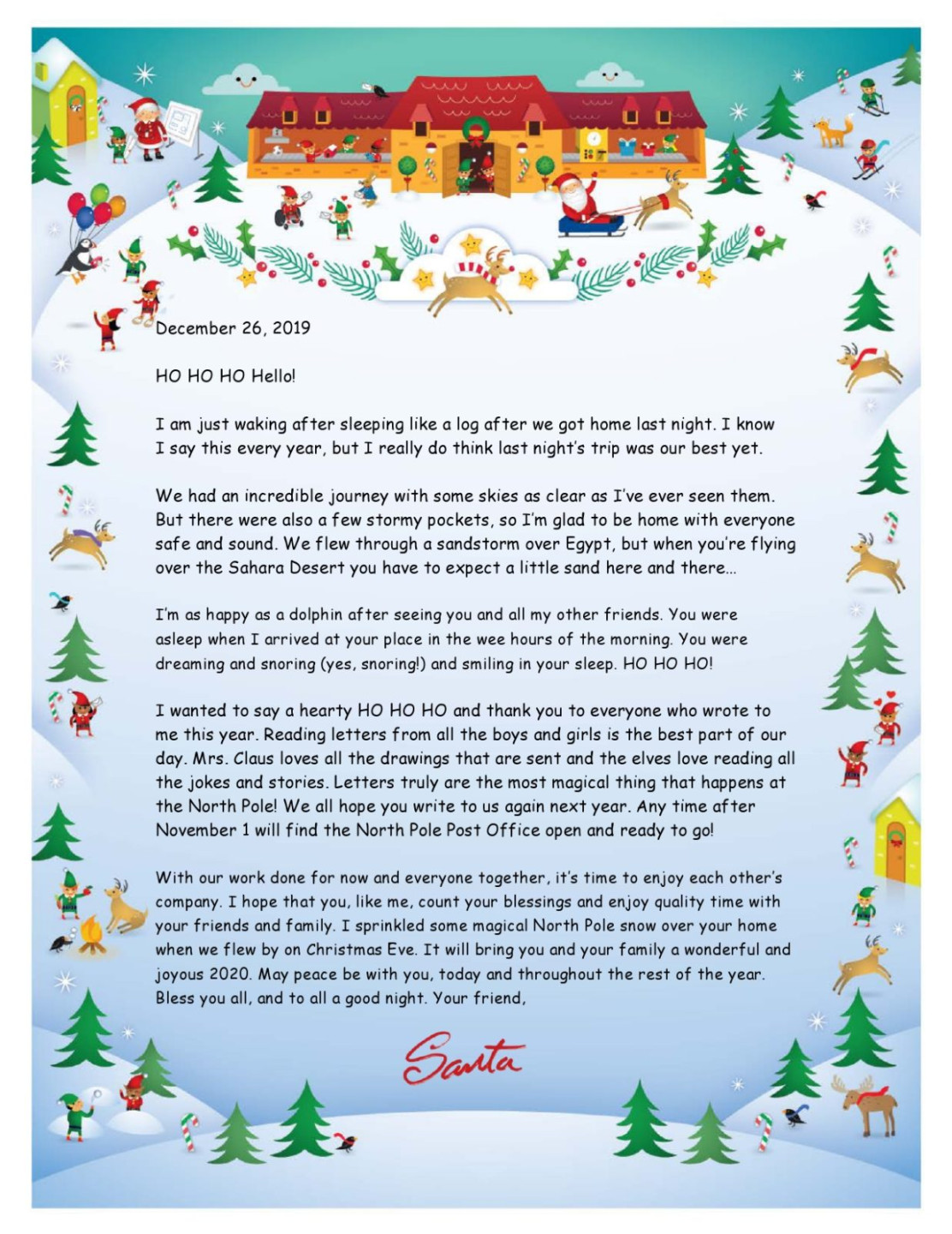 Printable Christmas Letter Templates [% FREE] ᐅ TemplateLab