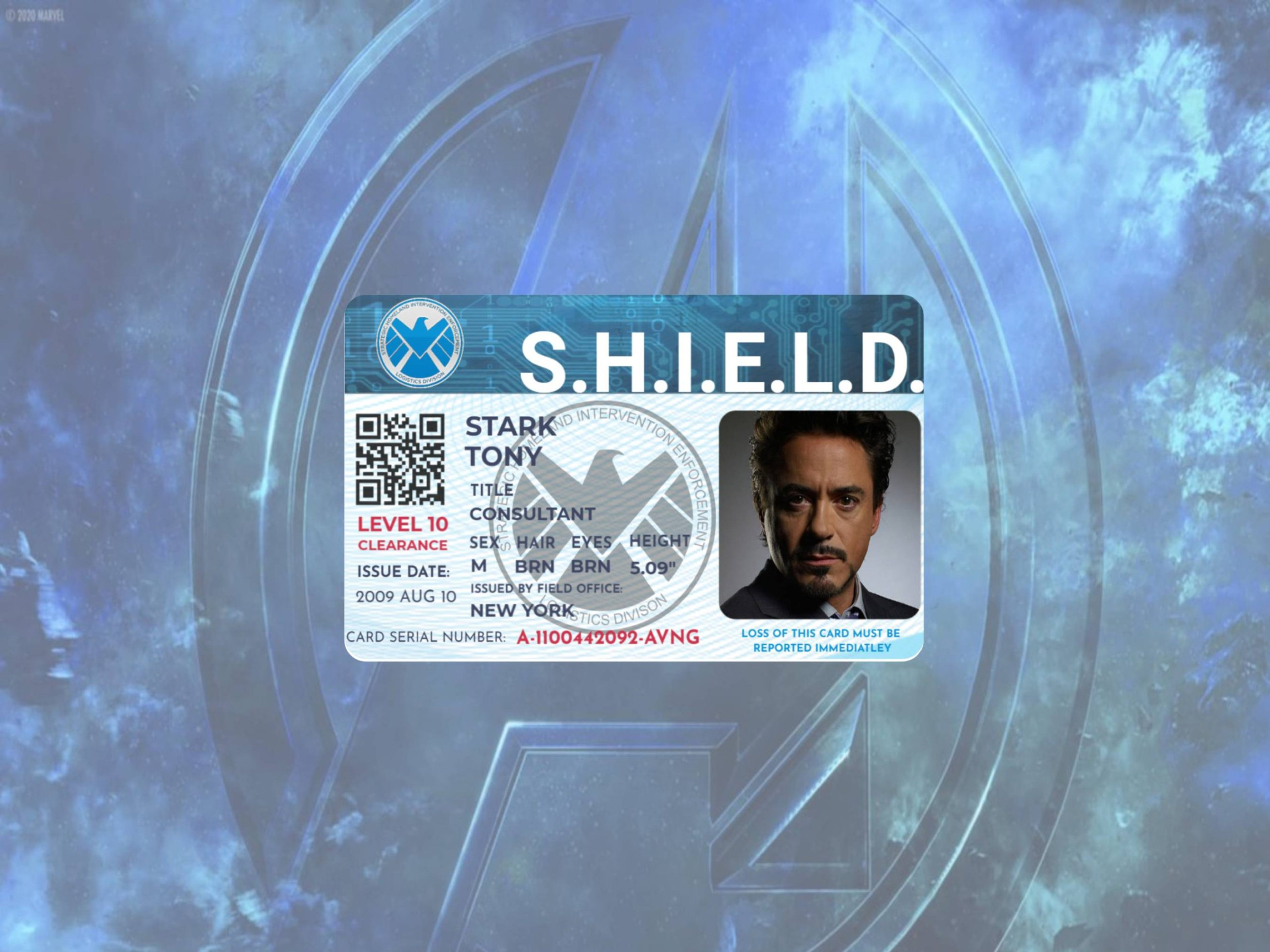 Avengers ID Badge  Marvel S.H.I.E.L.D