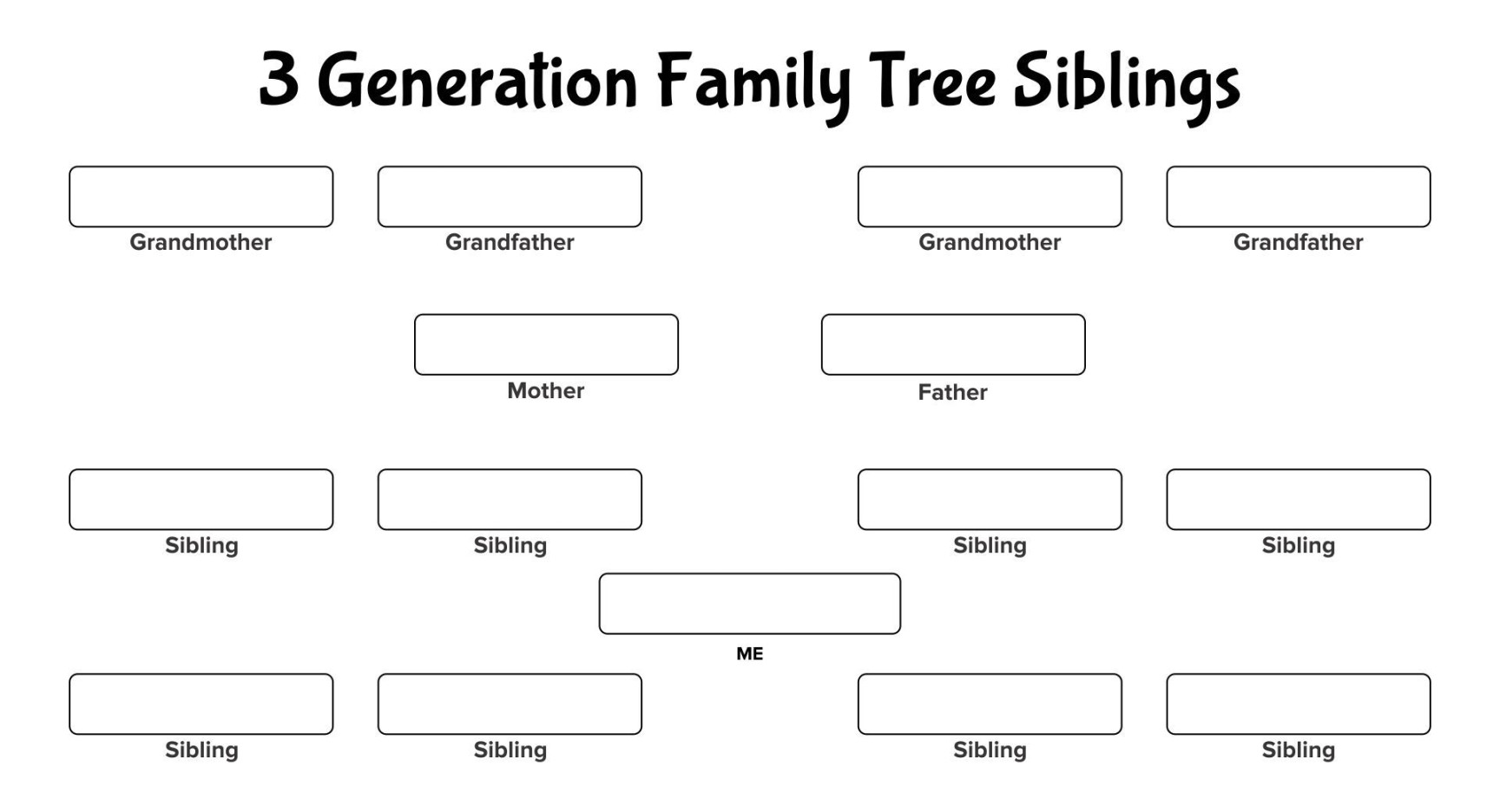 Blank Family Tree Template  Generations