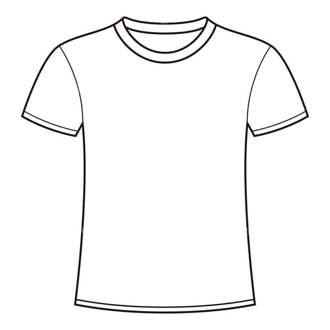 Blank T Shirt Outline Template