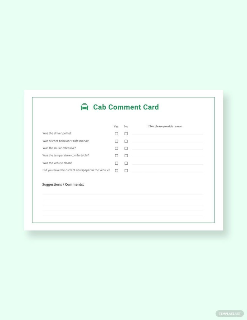 Comment Card Templates in Word - FREE Download  Template