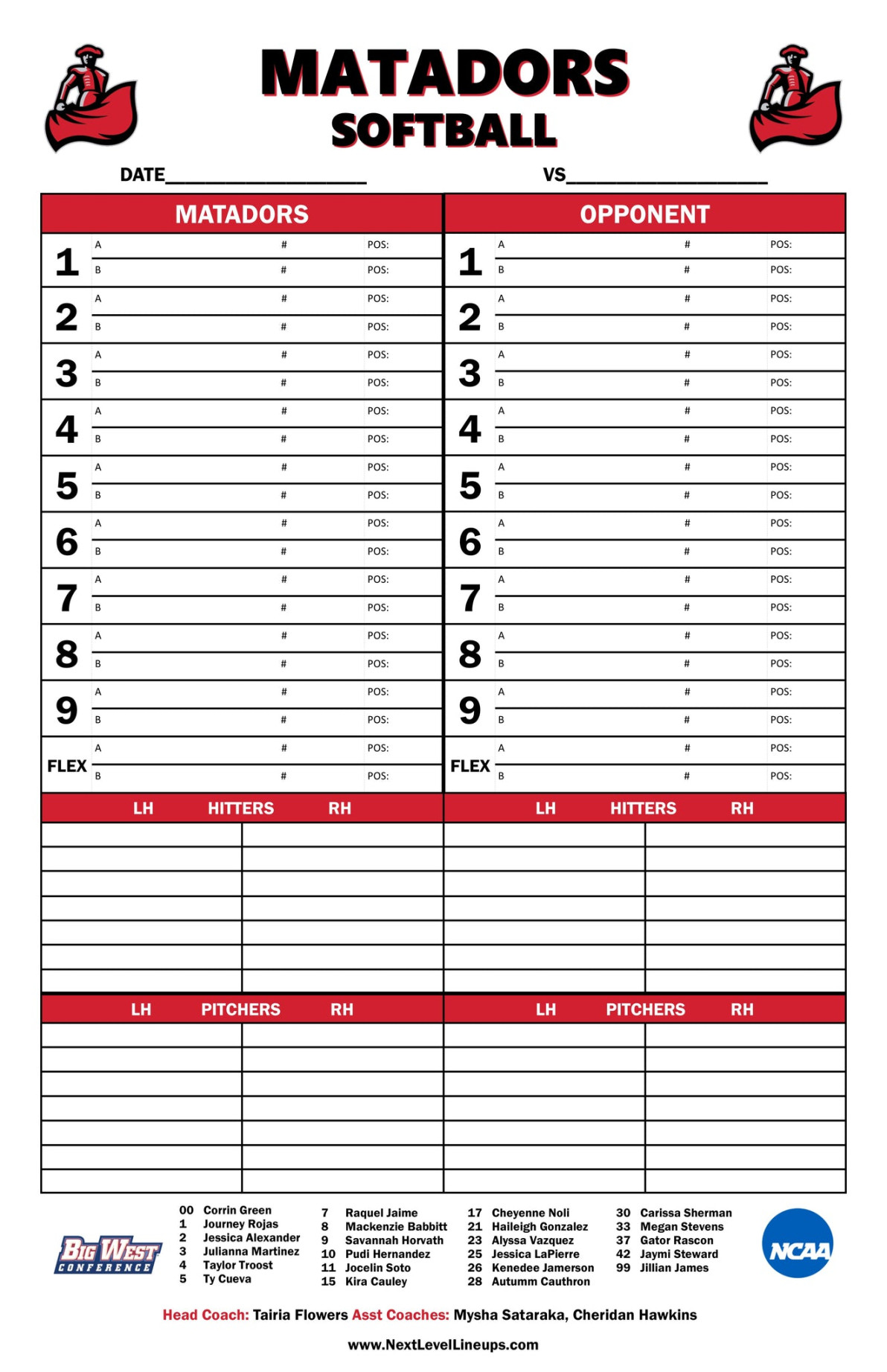 Custom Dugout Charts – Next Level Prints