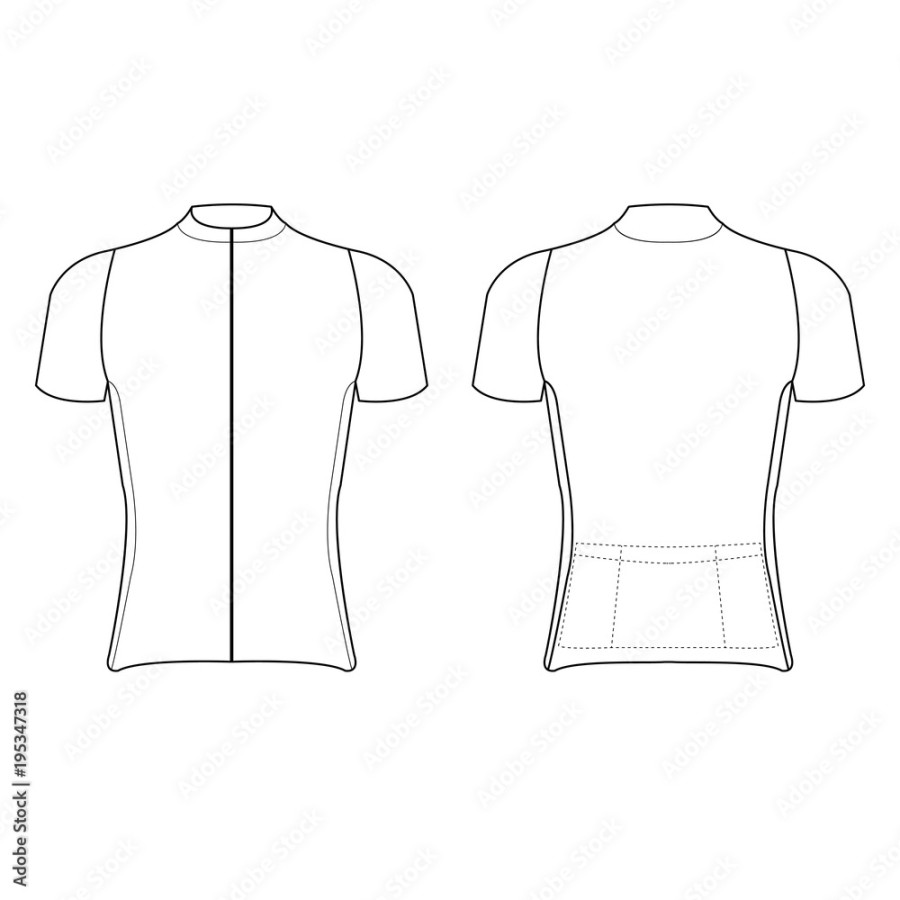 cycling jersey design blank of cycling jersey vector Stock