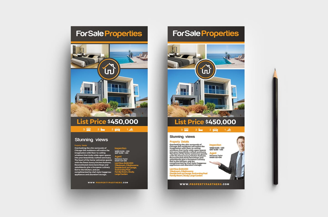 DL Real Estate Rack Card Template in PSD, Ai & Vector - BrandPacks