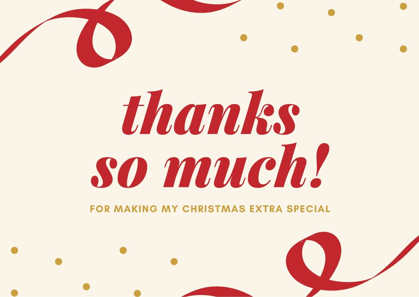 Free custom printable Christmas thank you card templates  Canva