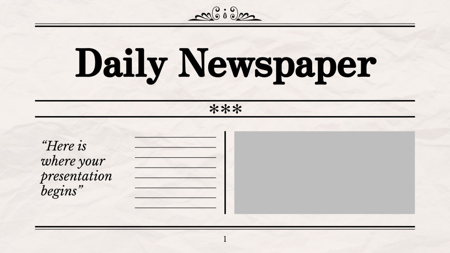 Free Google Slides and PowerPoint templates about newspapers!