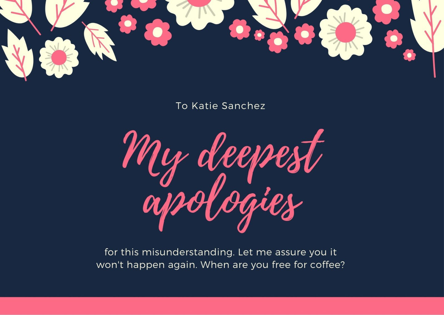 Free printable, customizable apology card templates  Canva