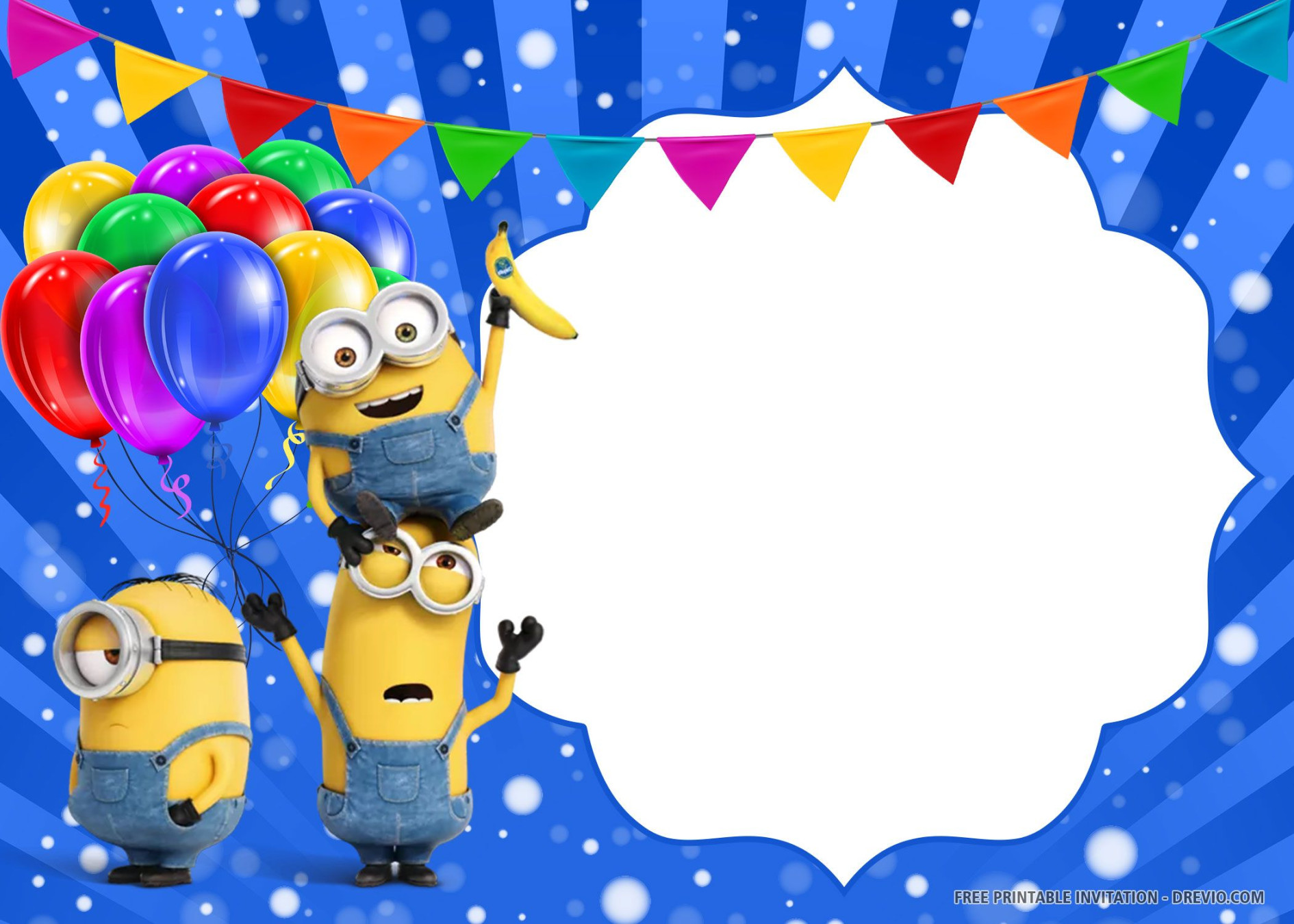 Free Printable Minions Invitation Templates