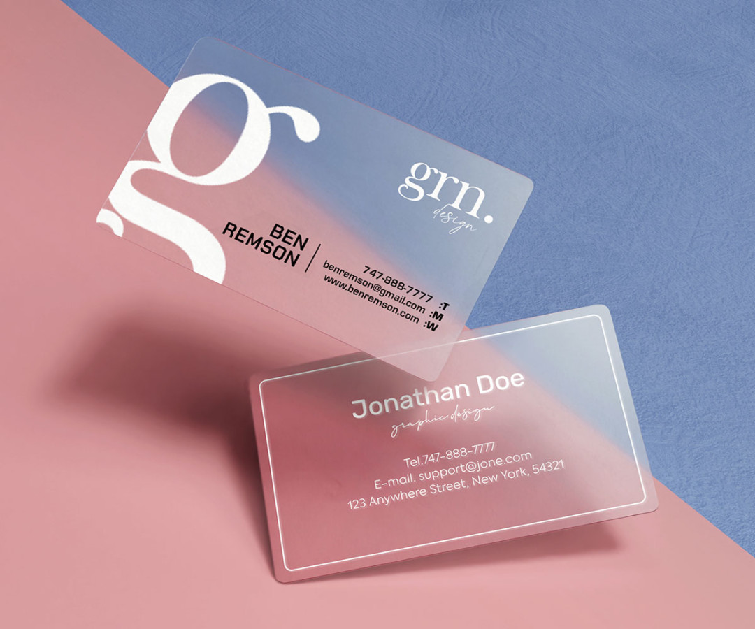 Frosted Plastic Business Card Printing, Print Custom Frosted