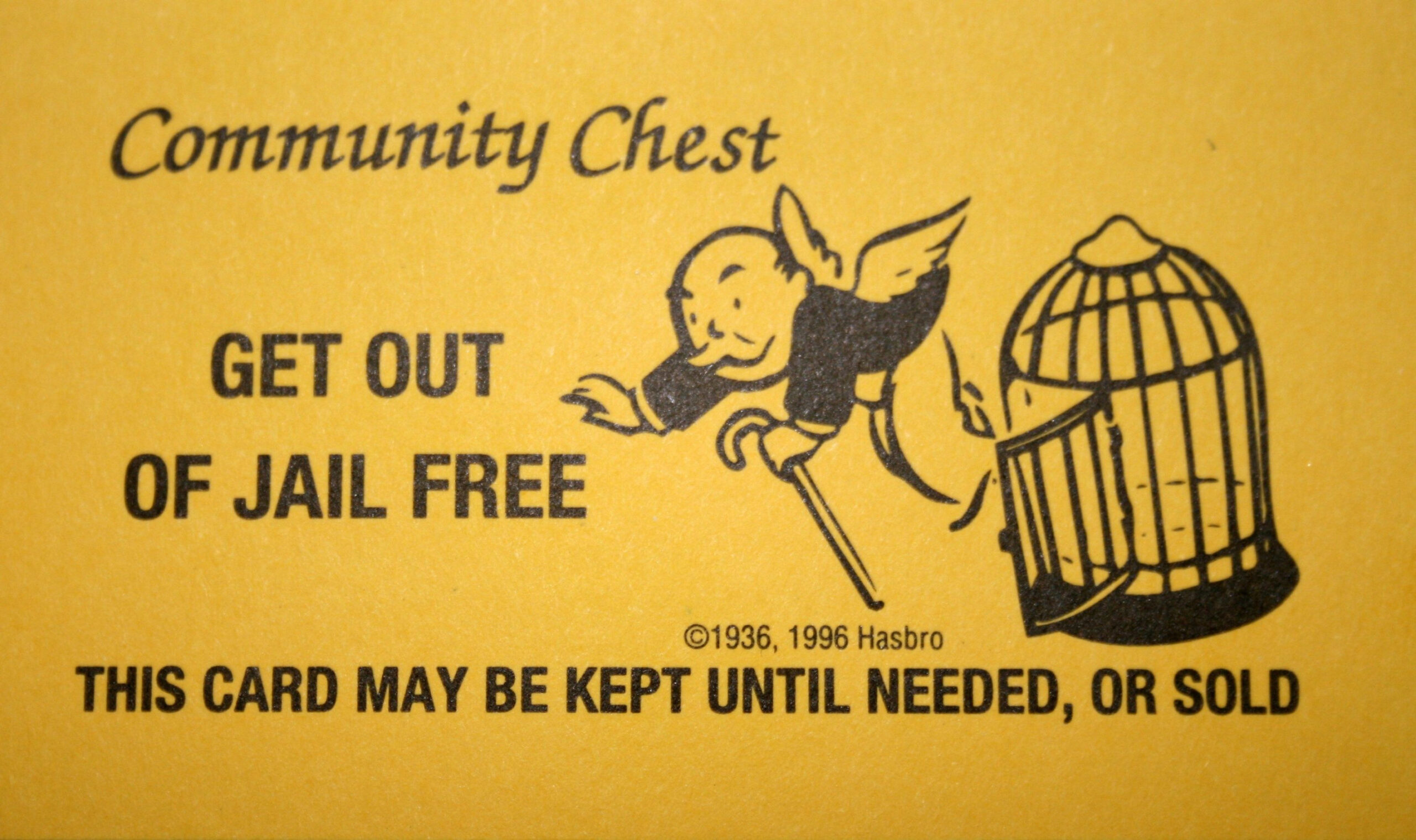 get out of jail free card printable