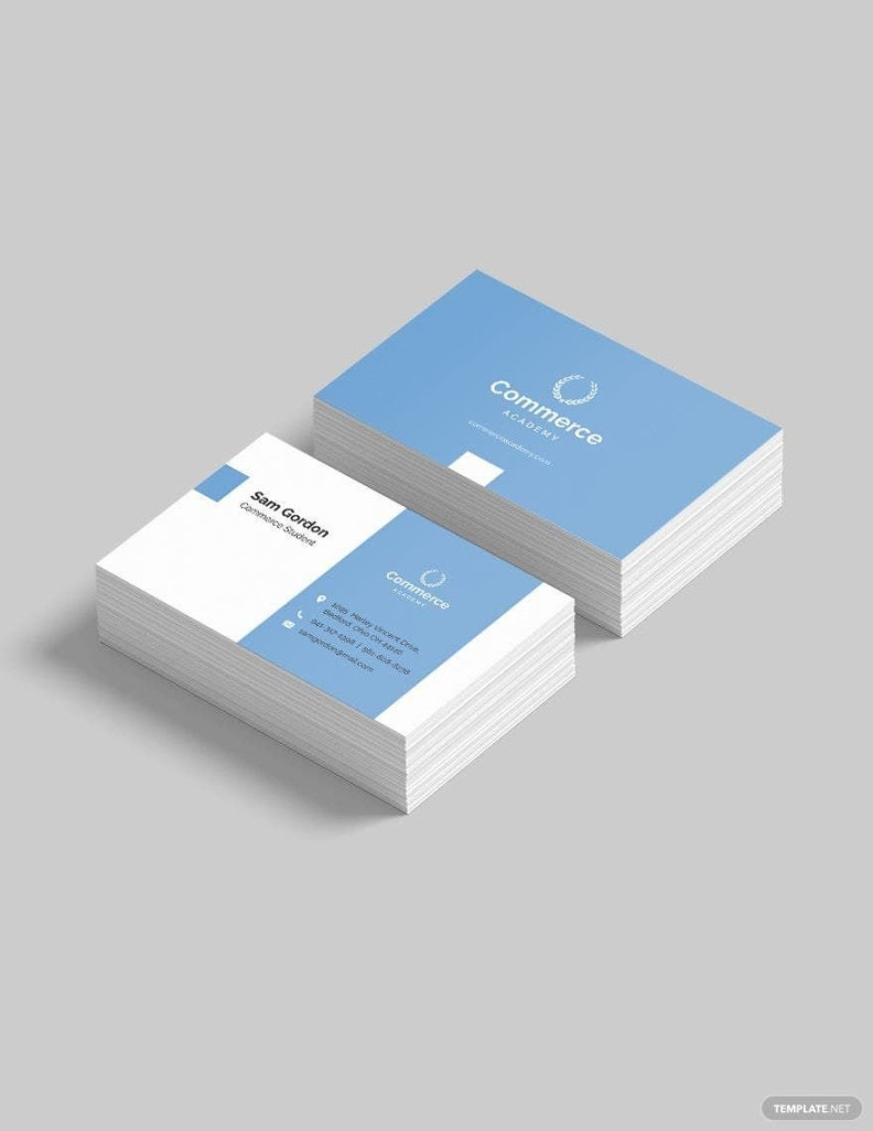 Graduate Student Business Card Template in PSD, Word, Publisher