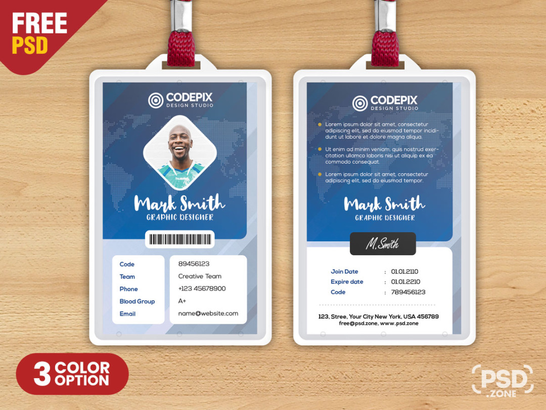 Id card deals format psd