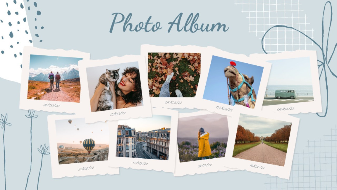 Photo Album Presentation Template - SlideKit