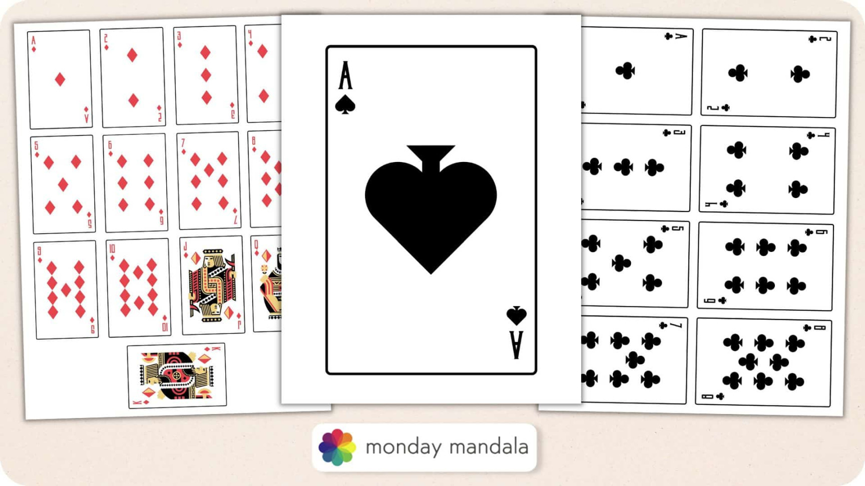 Printable Playing Cards (Free PDF Sheets In  Sizes)