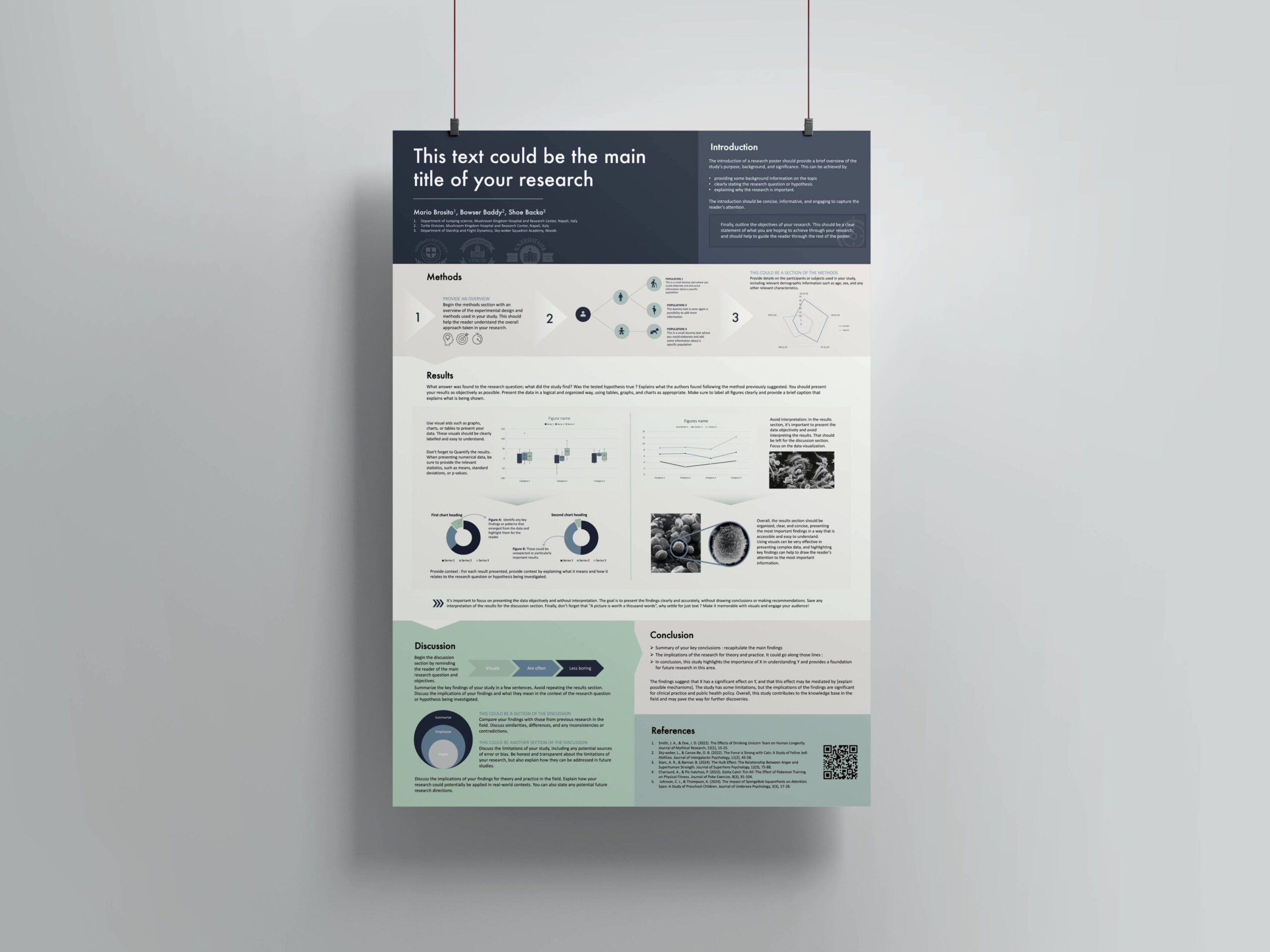 Scientific poster template  A portrait PowerPoint file