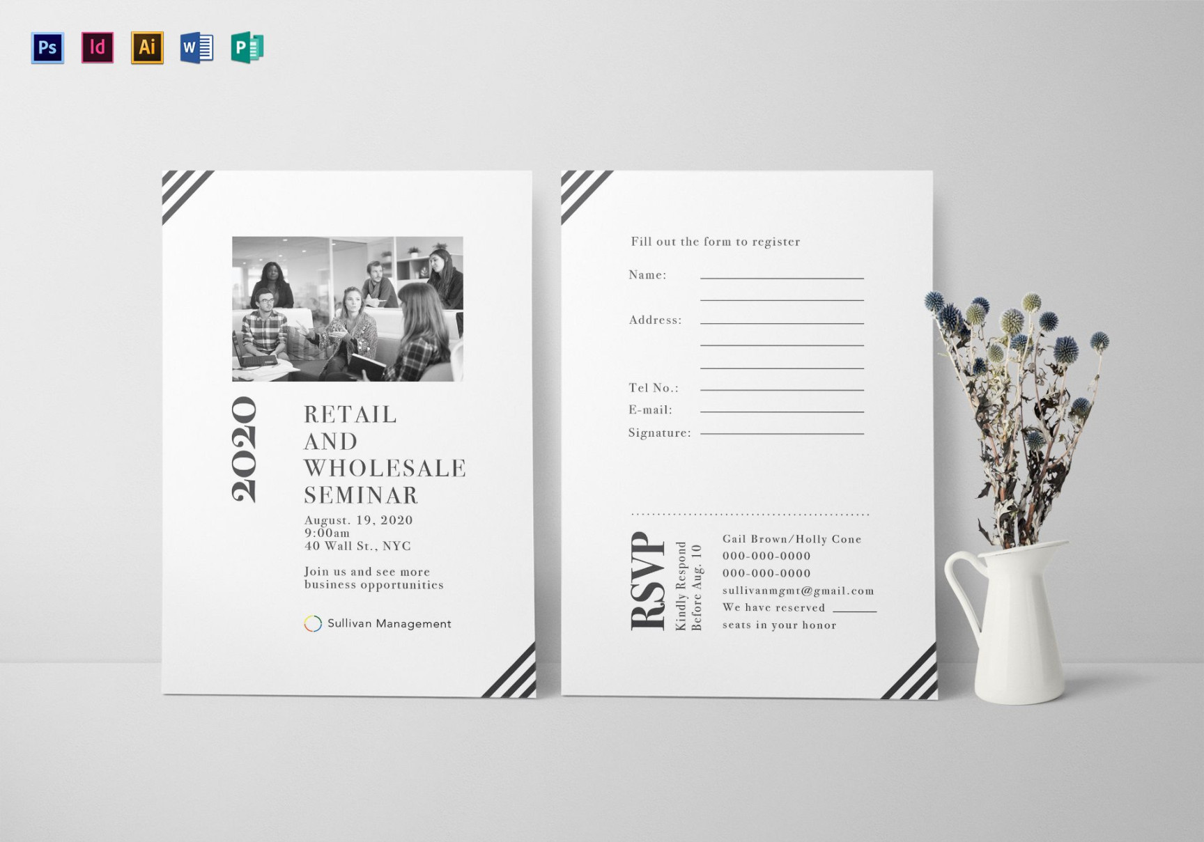 Seminar Invitation Card Design Template in PSD, Word, Publisher