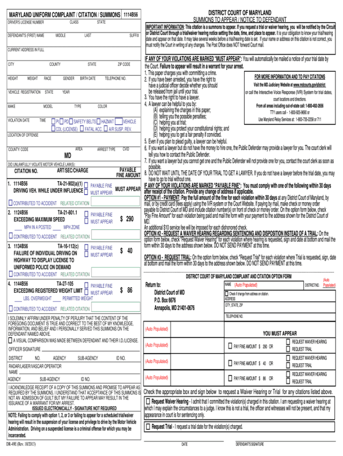 Speeding ticket template: Fill out & sign online  DocHub