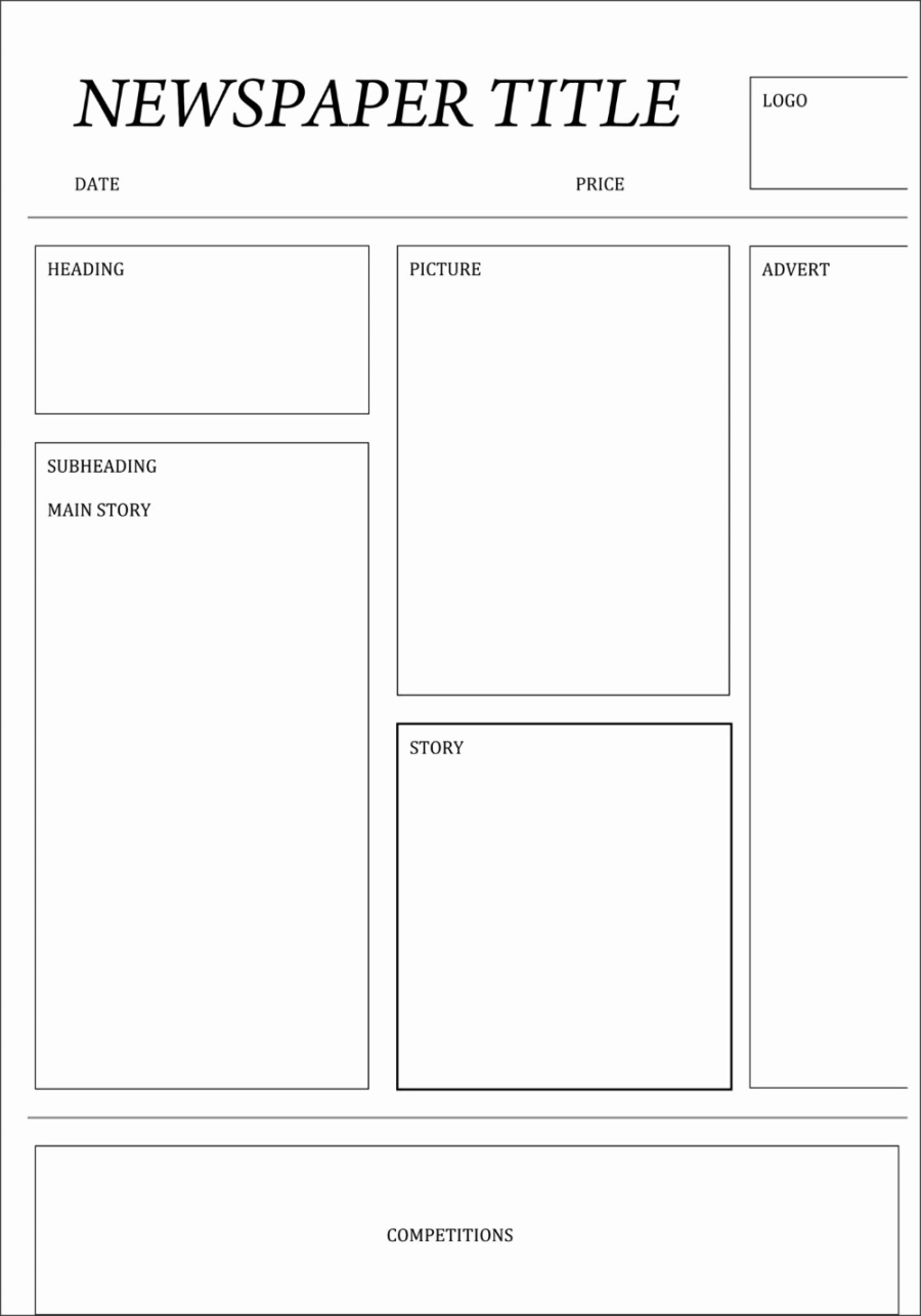 Top Blank Newspaper Template For Word