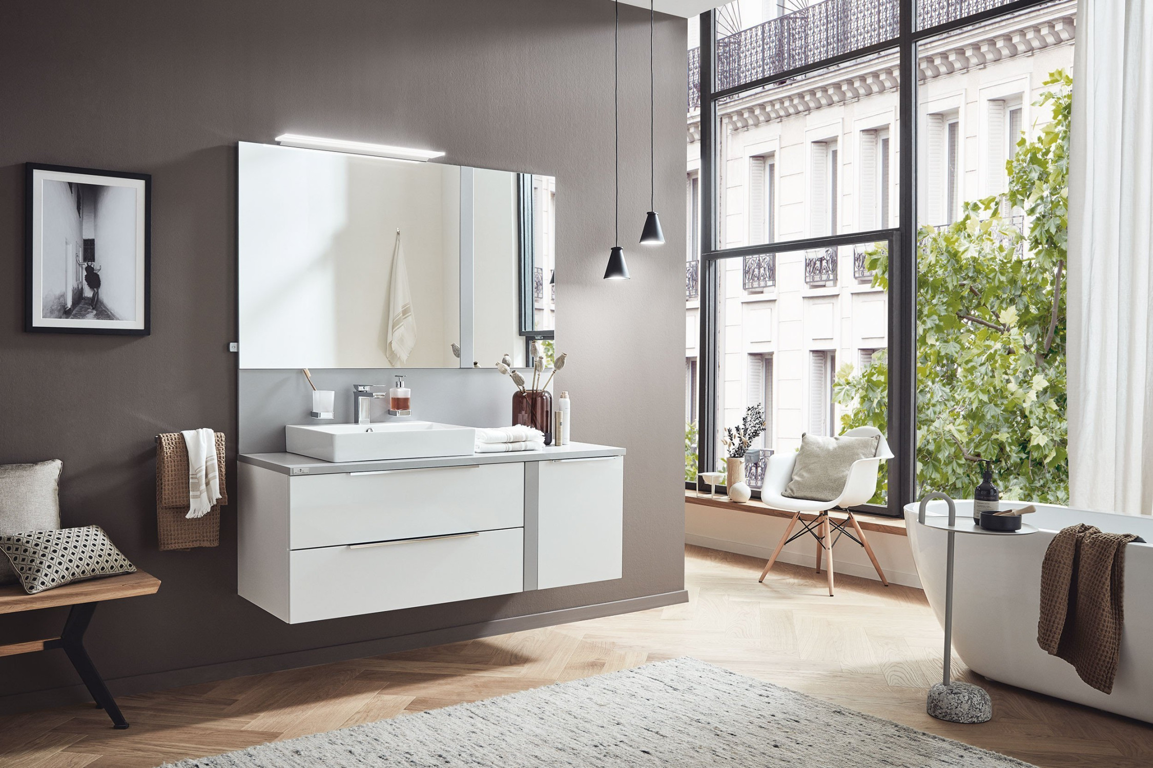 Modern life von puris - Badezimmer in Weiß matt Modern life von puris - Badezimmer in Weiß matt
