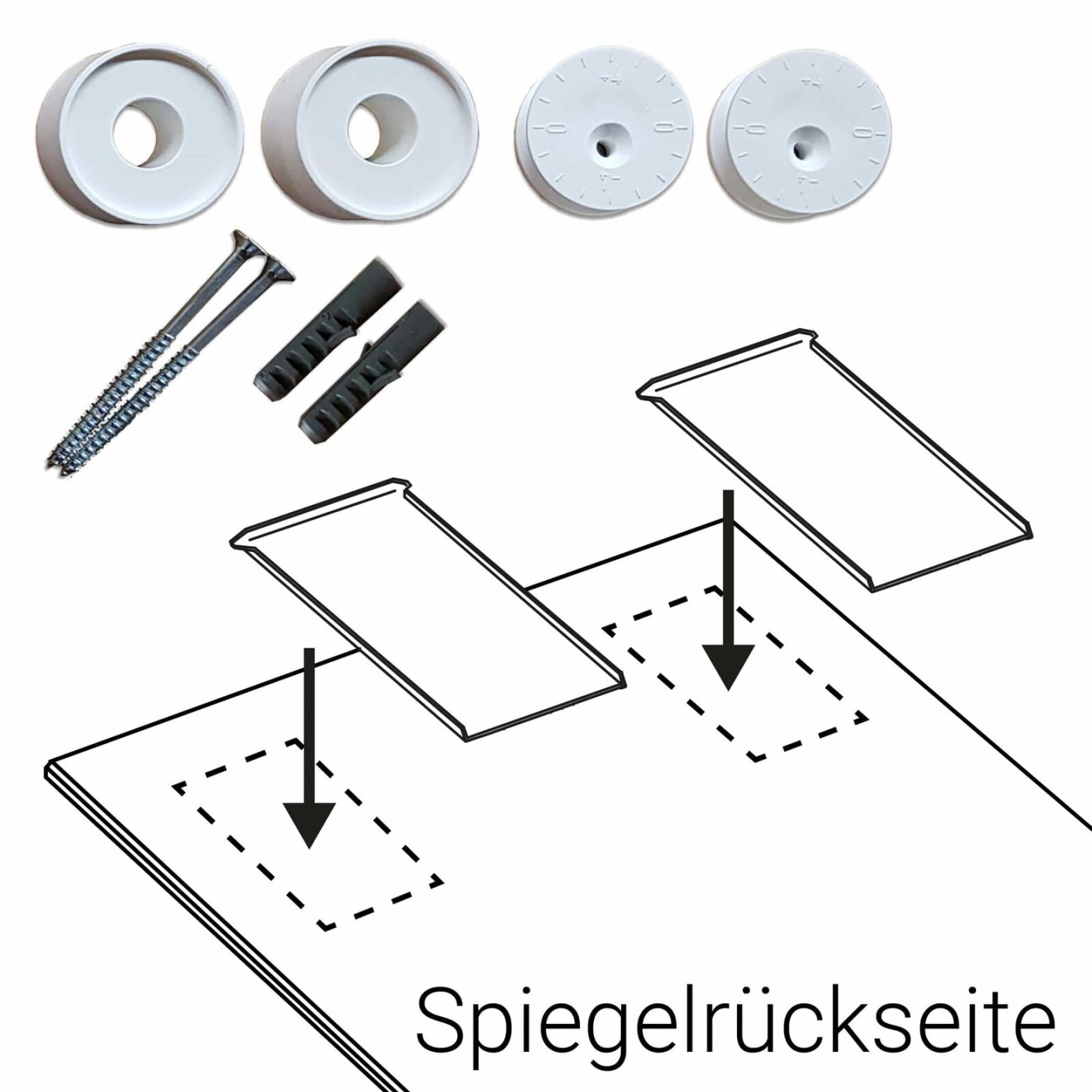 Spiegelhalterung für Badspiegel Spiegel aufhängen Spiegelhalterung für Badspiegel Spiegel aufhängen